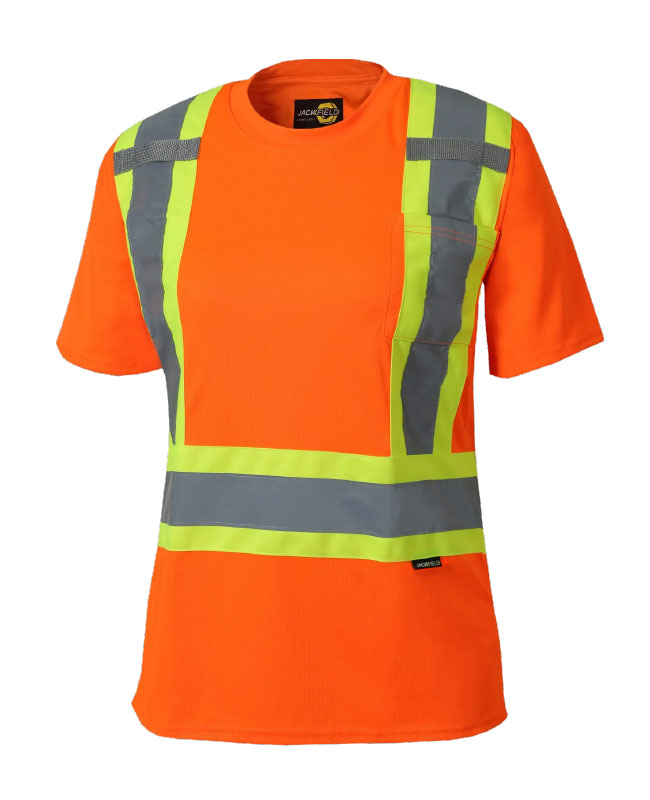 Béton Provincial - 11-662R t-shirt avec bandes réfléchissantes femme (ORANGE FLUO) - SANS BRODERIE